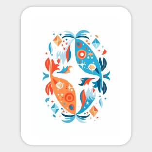 Enchanting Pisces Zodiac Artwork Sticker